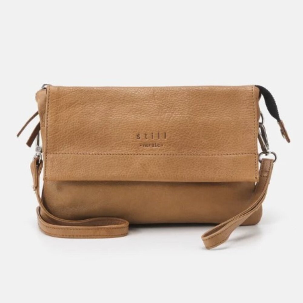 Still Nordic Anouk Distressed Leather Multi Crossbody in Indian Tan